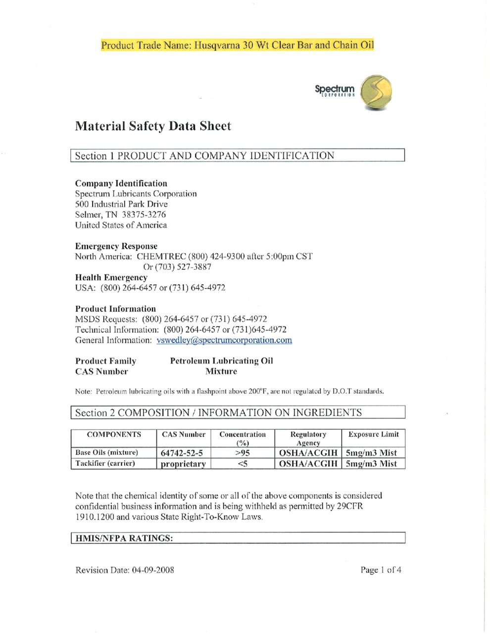 Loram 24 msds download