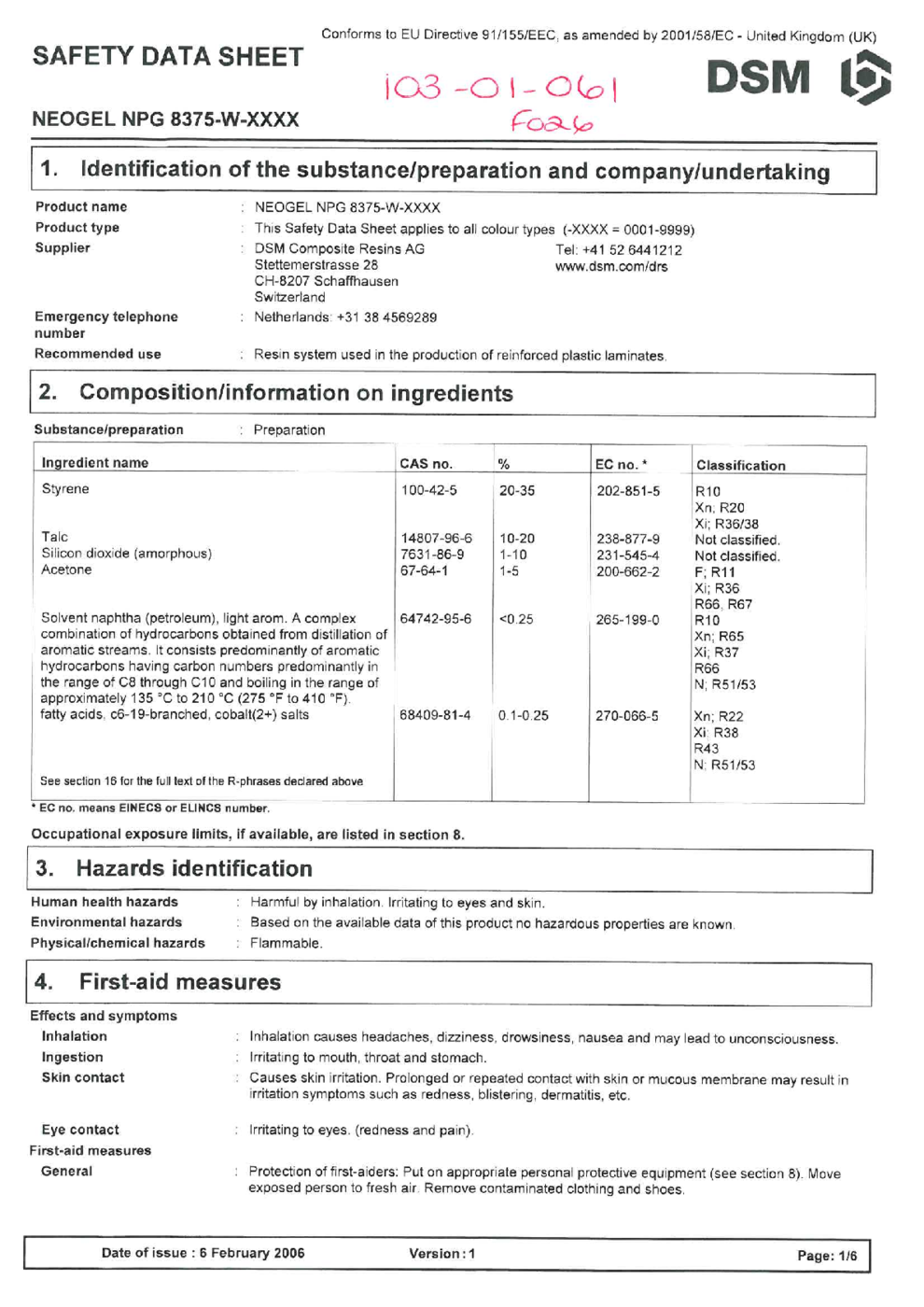 NEOGEL NPG 8375-W-XXXX MSDS Download