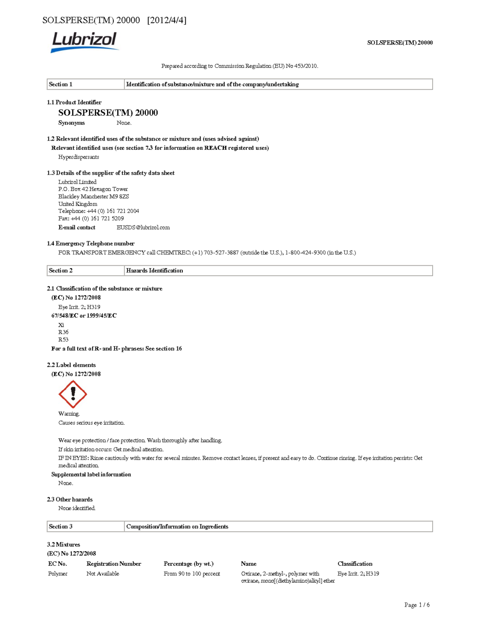 Sample Index For Sds Sheet For Acetone