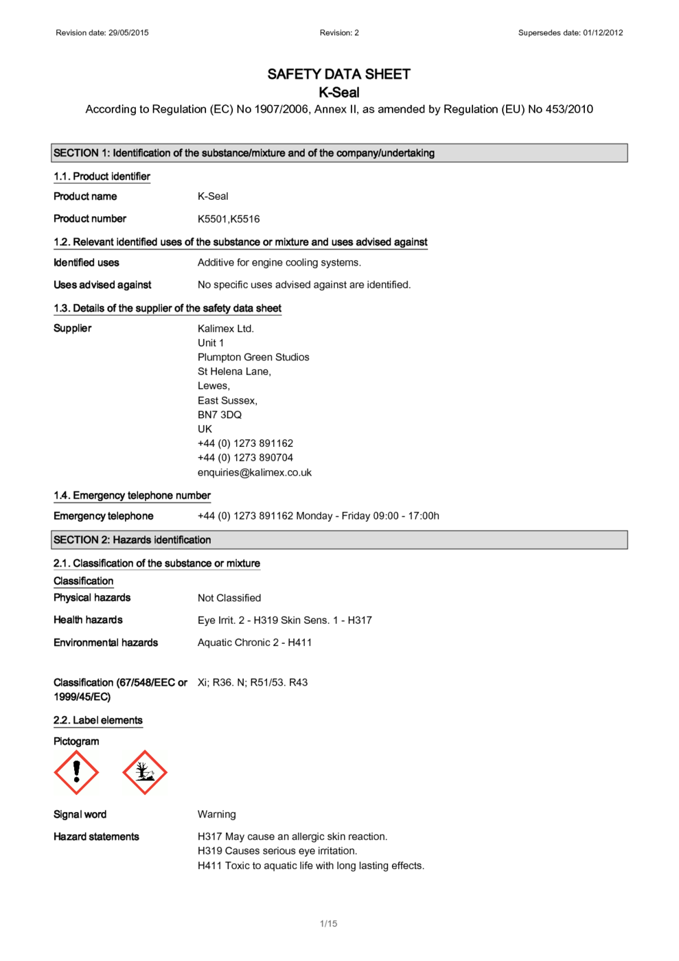 KSeal MSDS Download