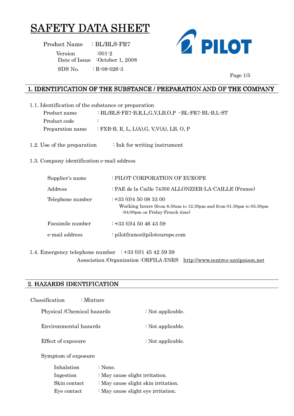 Cartridge For V Board Master S Msds Download