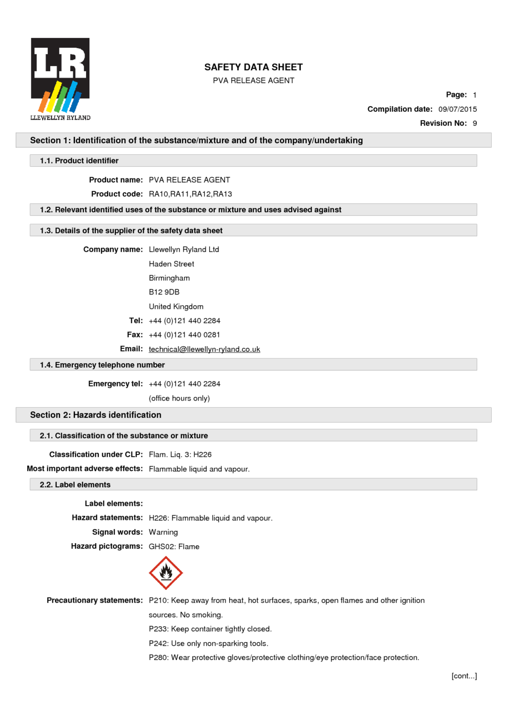 EPOXY COLOUR PASTE- CONTAINS LEAD (C.I. PIGMENT RED 104) MSDS Download