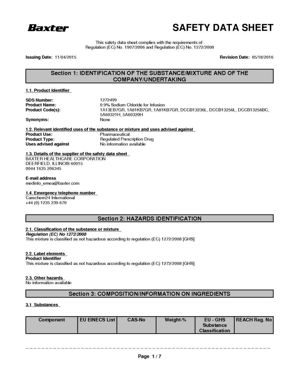 MSDS For Sodium Chloride, 41% OFF | www.elevate.in