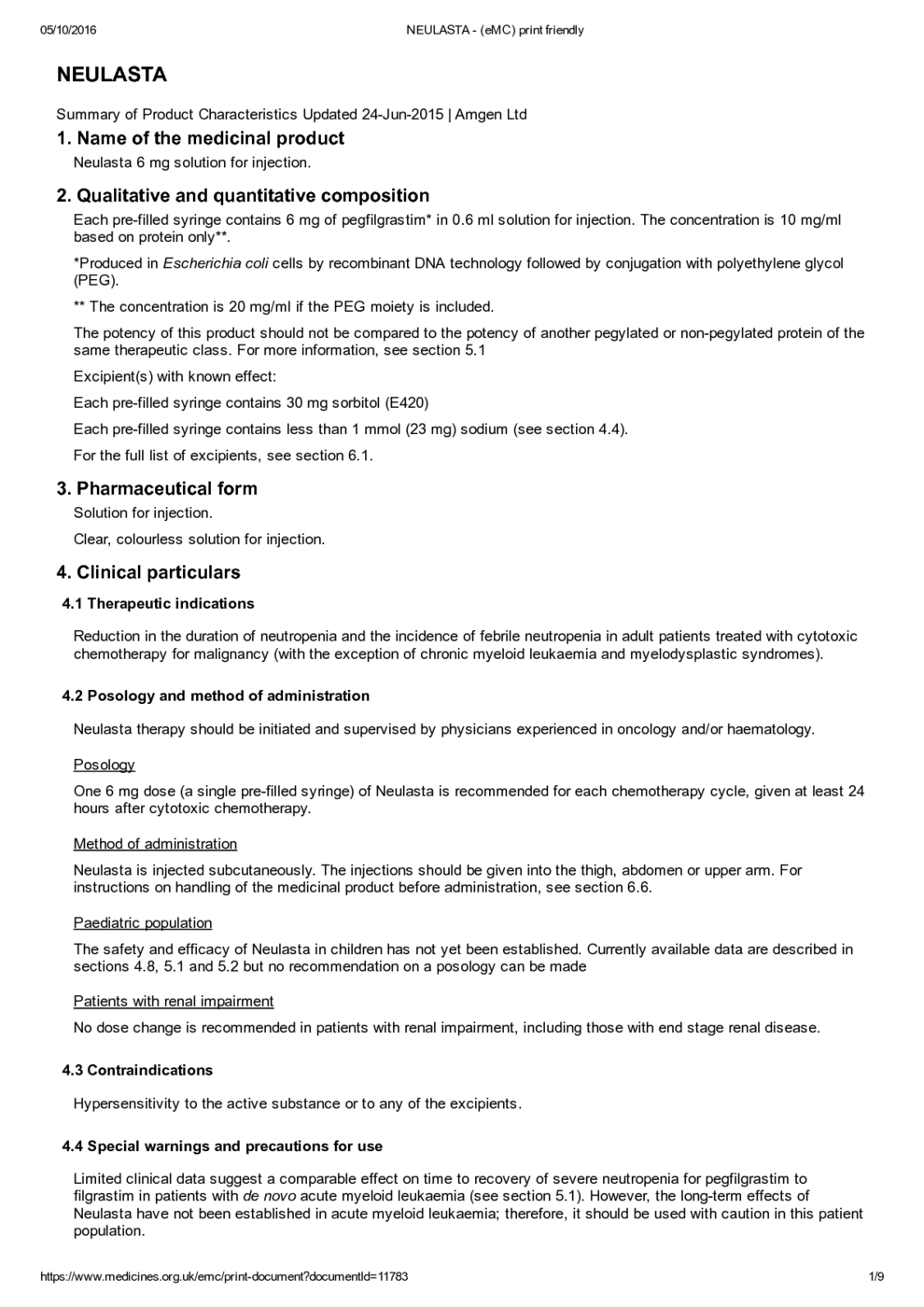 Neulasta MSDS Download