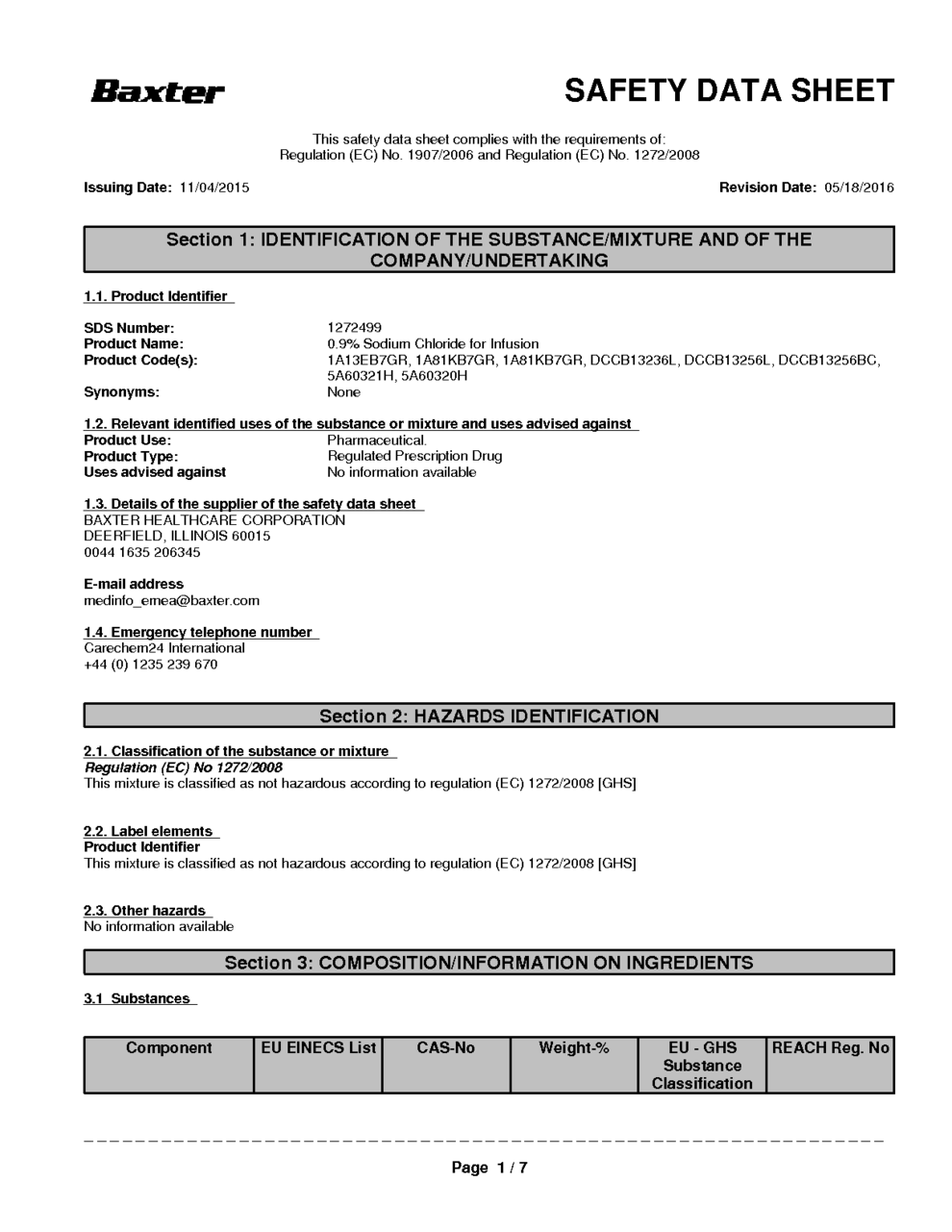 0 9 Sodium Chloride For Infusion Msds Download