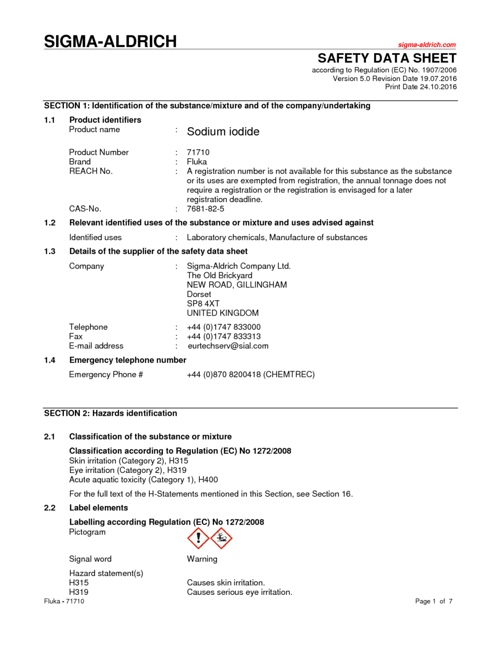 Sodium Iodide Msds Download