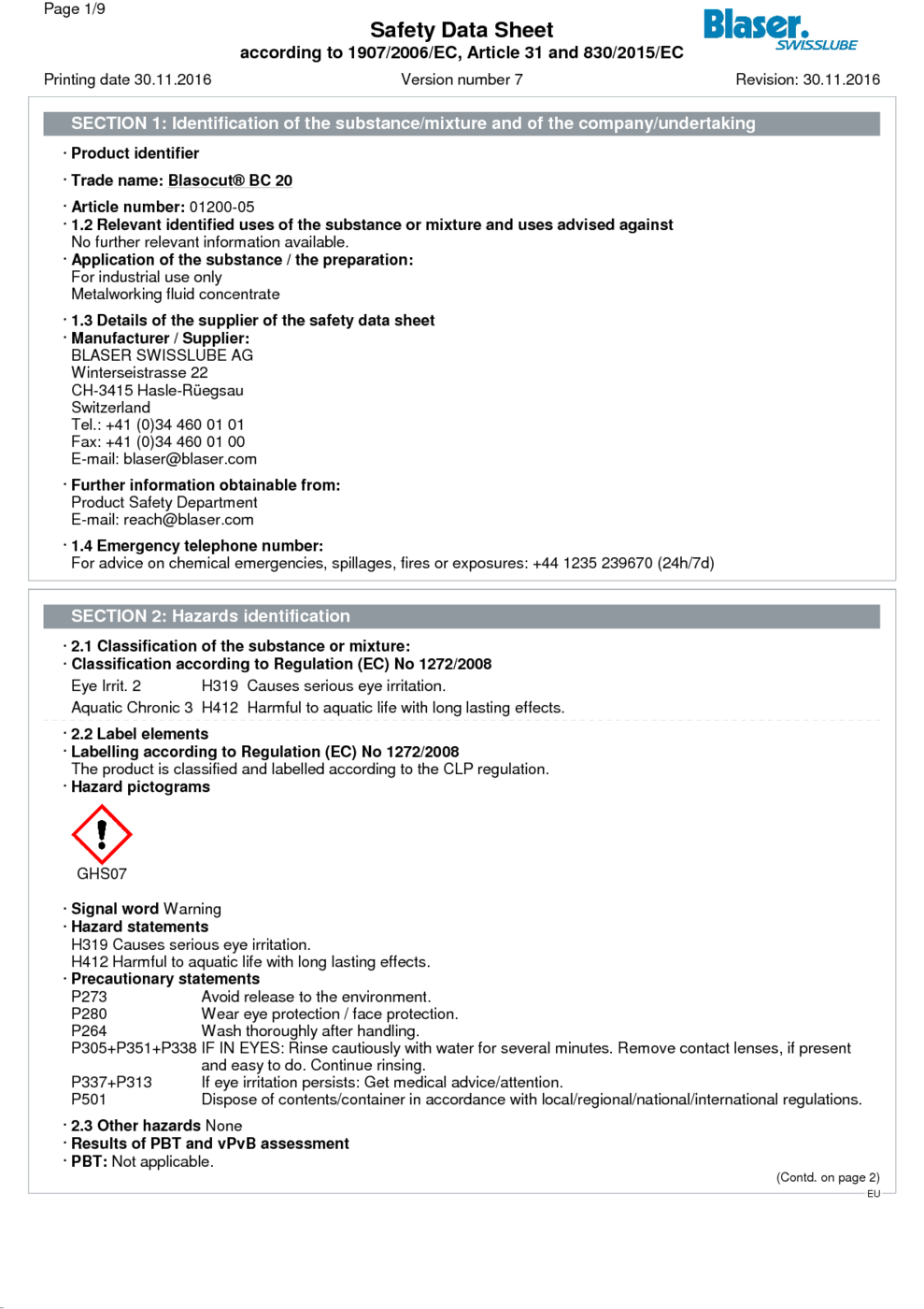 blasocut-bc-20-msds-download