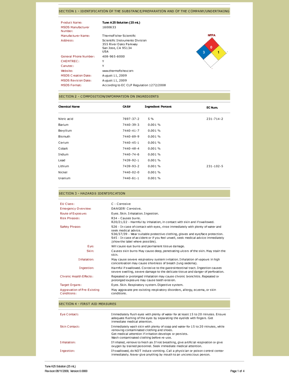 Product Safety Data Sheet W E N O L 21116/440101/307 W E N O L