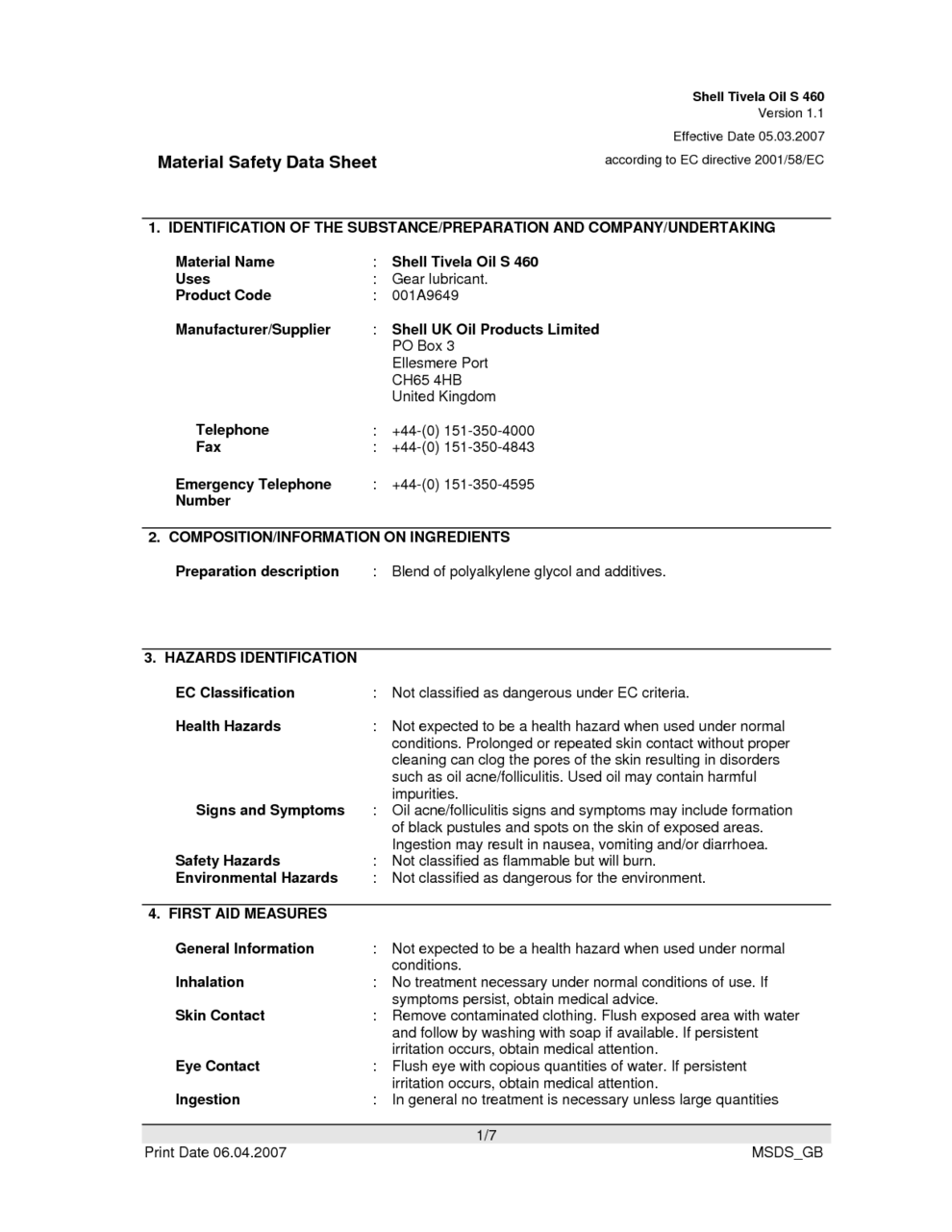 Shell Retinax Grease EP 2 MSDS Download