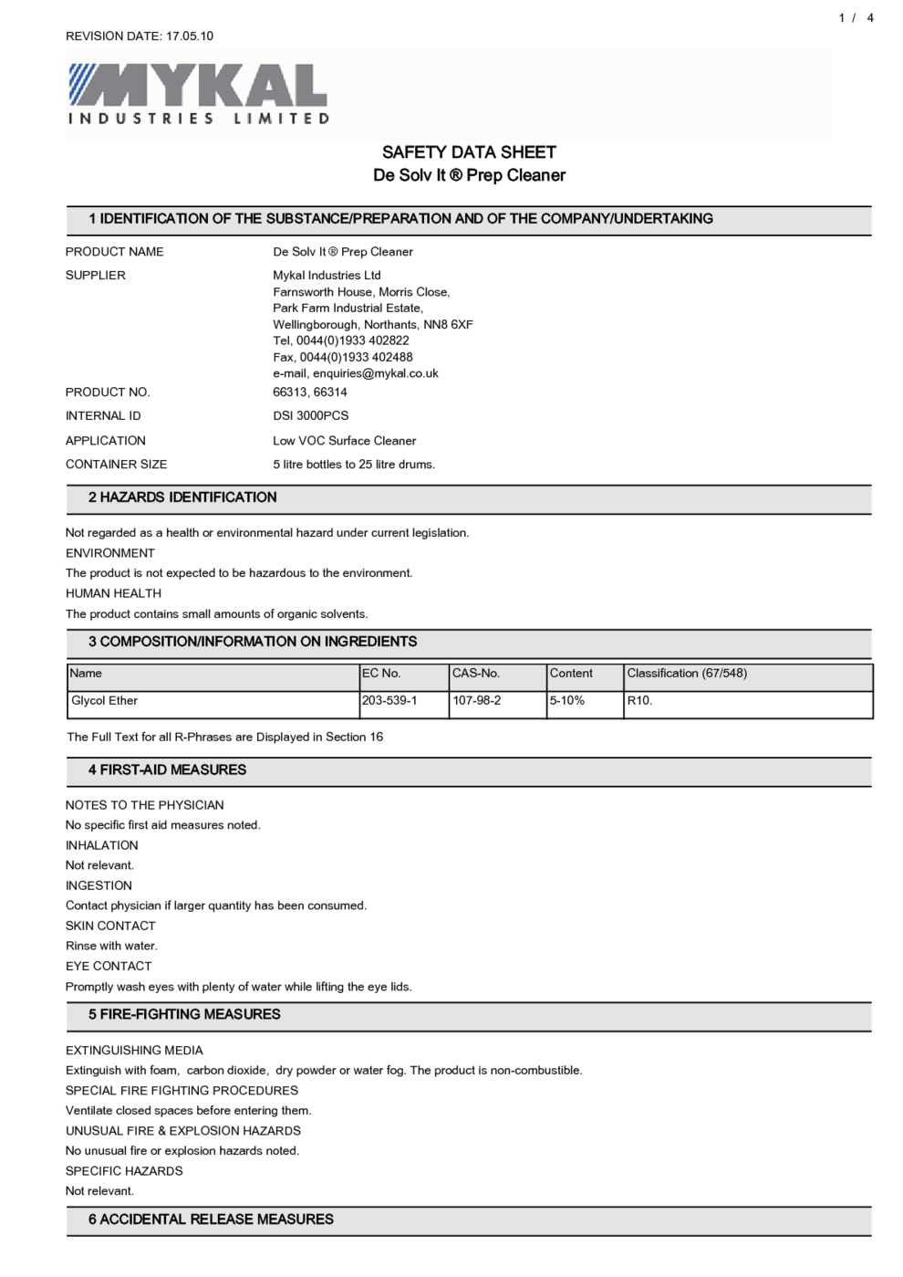 ADICRYL DA 209 MSDS Download